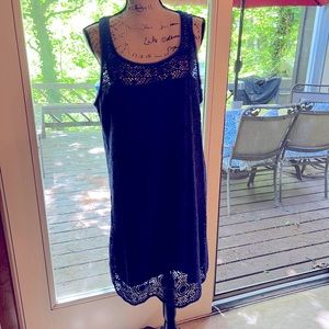 Tommy Bahama Royal Blue Crochet Dress w/Slip